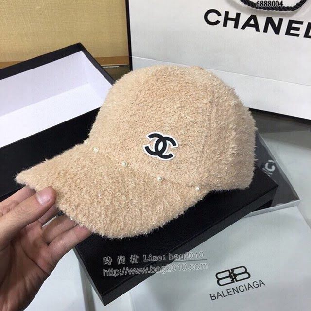 Chanel爆款女士帽子 香奈兒兔絨棒球帽鴨舌帽  mm1427